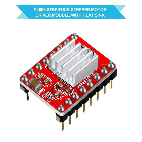 Dope 10 Pack Stepper Motor Driver Modules with Heat Sinks for A4988 Stepstick Controllers, ideal for 3D printers and CNC machines.