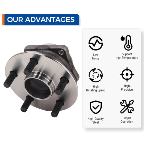 Rear Wheel Hub And Bearing Assembly For 2003 To 2008 Pontiac Vibe, 2000 To 2005 Toyota Celica, 2003 To 2008 Corolla And Matrix FWD Non ABS