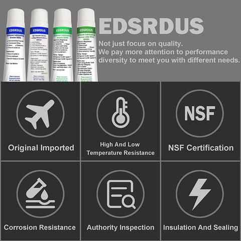EDS RDUS SG01A high vacuum silicone grease set of four tubes, 3 oz each, automotive electrical insulation.