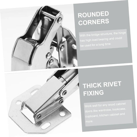 Concealed Inner Hinge Pair For Wardrobe Cabinets 2 Pack Durable Hydraulic Hinges With High Load Capacity Easy To Install