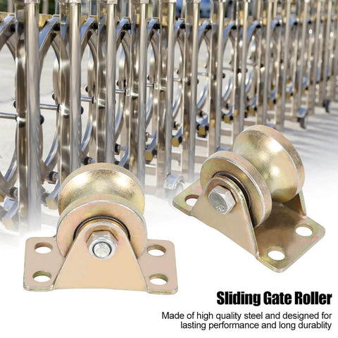 Two Pack 32mm Sliding Gate Roller, U Type Groove Wheel Track Rail, Beefy Steel Heavy Duty Roller With Wide Temperature Range