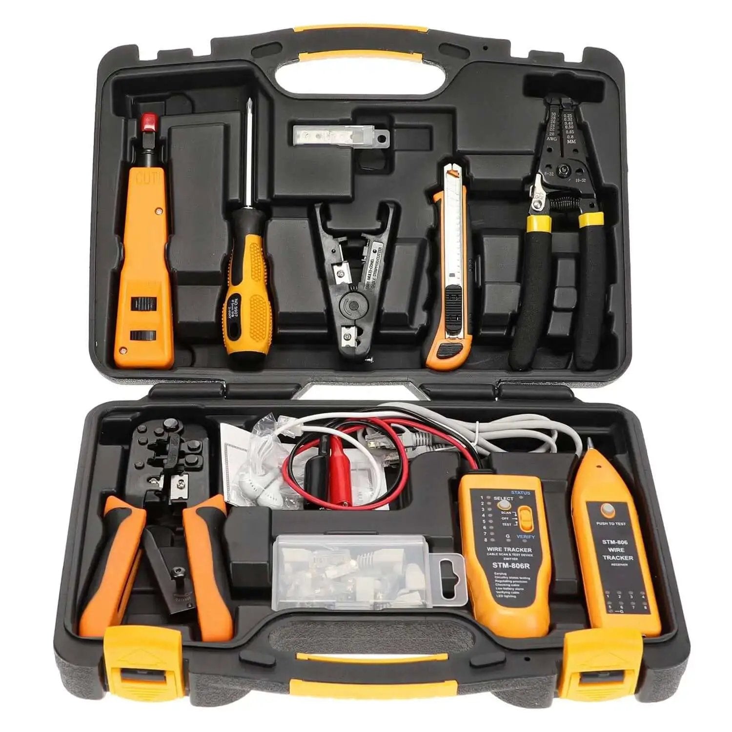 All-In-One 15-In-1 Network Tool Kit For Ethernet Cabli...