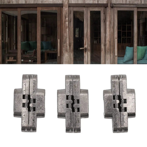 3 Pack 43mm Invisible Hinges For Cabinets And Small Doors 180 Degree Hidden Door Hinge Zinc Alloy Cross Black Plated Heavy Duty