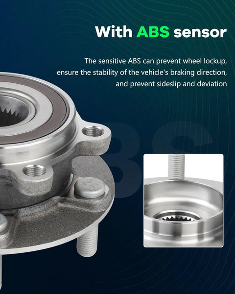 Front Wheel Bearing Hub Assembly for Mazda 6 2014 to 2019 and Mazda CX 5 2013 to 2022 with ABS close-up view