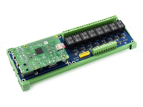 8 Channel Relay Expansion Board for Raspberry Pi and Jetson Nano 5V Power Supply GPIO Ready Controls High Voltage Home Appliances Up To 5A 250V AC with Photo Coupling Isolation and Rail Mount Case