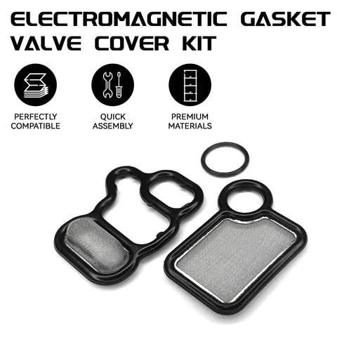 VVT VTEC Solenoid Gasket And Valve Cover Set With Spool Valve Filter Screen For 2002 2015 Honda Civic Accord CRV Element Fit