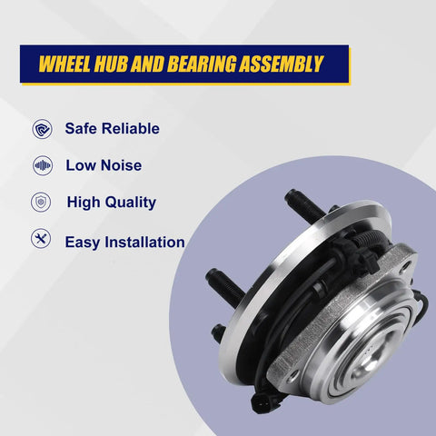 Front Wheel Bearing And Hub Assembly 513272 Direct Fit For Jeep Wrangler 2007 2008 2009 2010 Front Position With 5 Lug And ABS Replacement