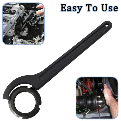 C Hook Spanner Wrench Black Adjustable Hook Tool Carbon Steel Spanner Collet Chuck For 38-42mm Round Nut 6.6 Inch Length