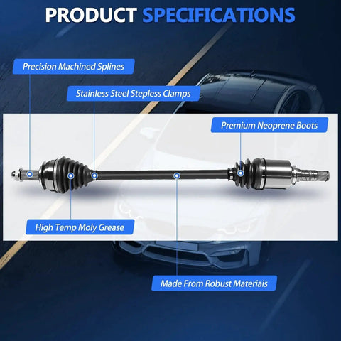 Front Pair All Wheel Drive CV Axles For Subaru Forester 2009 To 2013 Front Left And Right Sides with product specifications