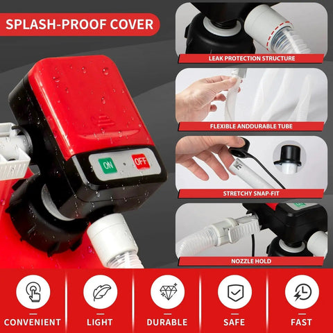 Portable Fuel Transfer Pump Auto Stop 3.2 GPM 4 Adapters Battery Or USB Power detailed features.