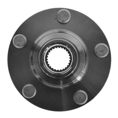 Close-up of a wheel hub from Two Piece Front Wheel Bearing And Hub Kit For 2002 2003 Toyota Camry And 2001 2005 RAV4 Direct Fit Durable Replacement