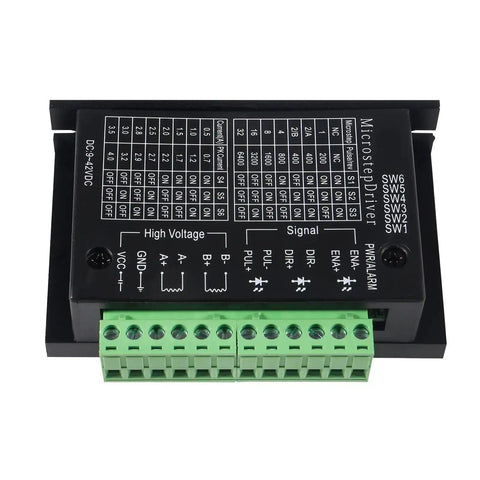 3 Pack TB6600 Stepper Motor Driver for CNC Controller showing terminal connections and settings, single axis hybrid driver.
