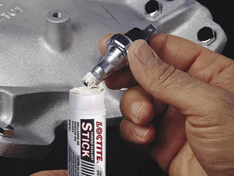 Applying Vehicle-Specific Thread Sealant Stick, Red 19 g, Self-Feeding Applicator, Single-Component Anaerobic Pipe Sealant