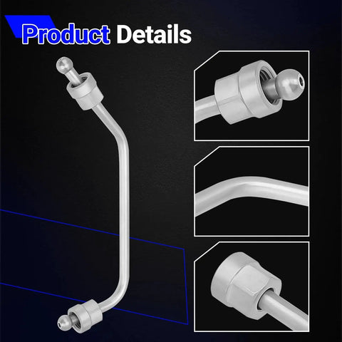 Intermediate Fuel Feed Pipe High Pressure Fuel Line From Pump To Rail For 2014 To 2021 Silverado 1500 Suburban Tahoe Express Camaro GMC Sierra Yukon Savana Heavy Duty Replacement Part Plug And Play, showing product details and angled view.