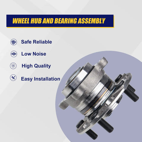 Rear Wheel Bearing Hub Assembly 512353 For Honda Accord 2008 To 2012 And Acura TSX 2009 To 2014, 5 Lug With ABS, product image