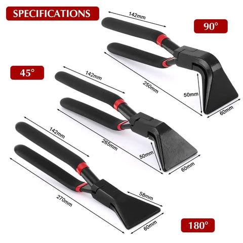 Three Piece Hand Seamer Sheet Metal Tool Set For Straight 45 Degree And 90 Degree Bends, Durable Pliers For Roofers And Plumbers