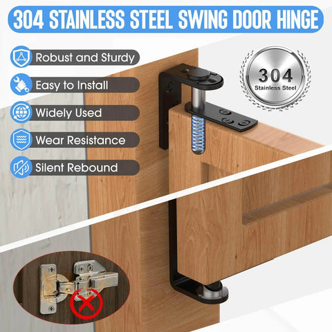 Heavy Duty Self Closing Saloon Door Hinges For Bar And Patio Doors 304 Stainless Steel Self Return Dual Swing Cafe Hinges 2 Pack Large MeBantoo