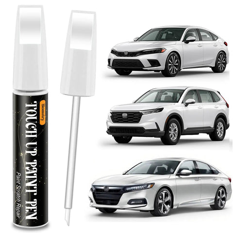 Platinum White Pearl NH 883P Compatible With Honda 2 In 1 Touch Up Paint Pen Ultimate Car Scratch Repair Kit for paint touch-ups.