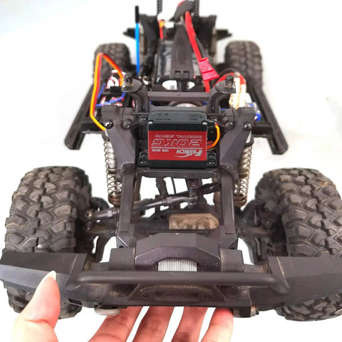 Beefy High Torque Waterproof RC Servo With Full Metal Gear And Aluminum Case 7 Point 4V High Voltage Digital Servo installed in RC truck