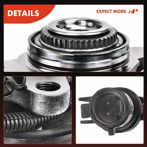 Close-up of Front Wheel Bearing And Hub Assembly With ABS For Ford F 150 F150 2005 2006 2007 2008 And Lincoln Mark LT 2006 2007 2008