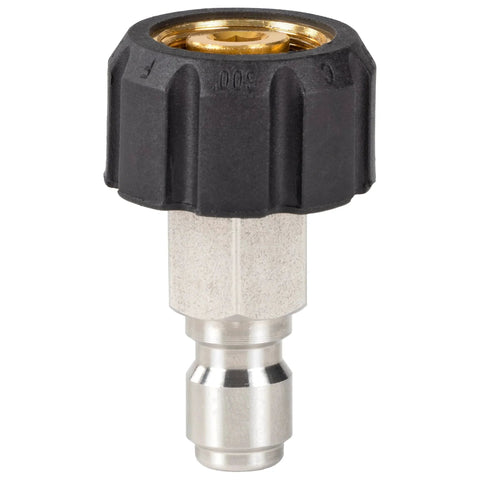 Heavy-Duty Three-Quarter Inch GHT To M22-14MM Quick-Connect Fitting For Pressure Washer Hose And Gun Brass No-Leak Adapter
