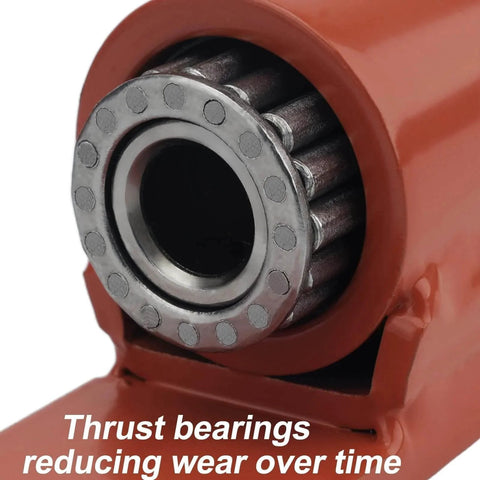 Close-up of thrust bearings on 7 Inch Heavy Duty Gate Hinges 1100 Lb Capacity Bolt On Weld On Carbon Steel Hinges for durability.