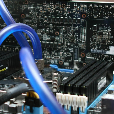 Close-up of M4 Standoffs Kit With 15mm And 6mm Spacers Heavy Duty Steel Threaded Adapters installed on a motherboard
