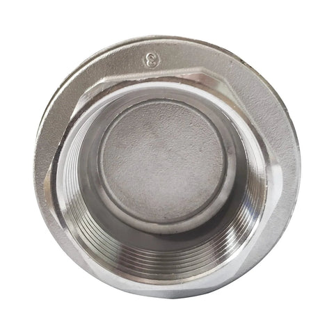 Vertical check valve, 1-1/2 in, 304 stainless steel, female NPT, inline spring-loaded