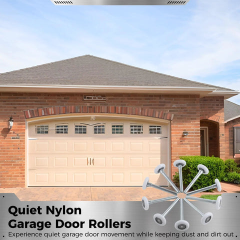 30 Pack 1.8 Inch Garage Door Rollers With 4.7 Inch Stem Ultra Quiet Nylon Replacement Wheel for garages, barns, and warehouses