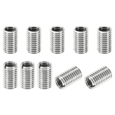 PATIKIL stainless steel thread adapter sleeve reducing nut set, 10 pcs, M12x1.75 male to M10x1.5 female, 20mm