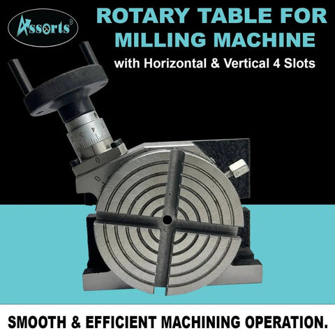 4 Slot T Base Rotary Table For Milling Machines With 4 Inch Diameter horizontal and vertical use for small metalworking projects