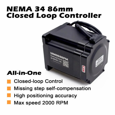 Integrated NEMA 34 Closed Loop Stepper Motor With Pulse Direction Control Interface Built In Encoder And Motion Controller And Driver highlight