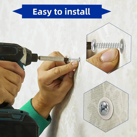 260 Pcs Self Drilling Drywall Anchors Set With Nylon Plastic Wall Anchors And Screws For Drywall No Pre Drill Hole Preparation Required Three Sizes 10x35mm 13x42mm And 15x32mm Durable Zinc Steel Screws For Indoor Or Outdoor Use installation example