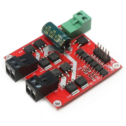 Compact Dual H Bridge DC Motor Driver for Two Motors, PWM Speed Controller, Industrial Grade, Optocoupler Isolation