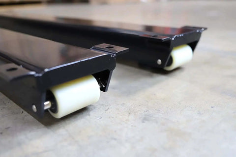Close-up of Portable Livestock Weigh Beam System With 10,000 Lb Capacity And 2 Lb Resolution, heavy duty welded steel with wheels