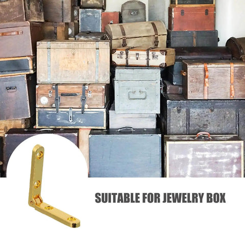10 Pcs Zinc Alloy Decorative Hinges 30x30x6mm 90 Degree Miniature Hardware For Jewelry Boxes Wooden Chests Cabinets