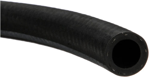 Heater hose, black rubber, 1/2 in ID, end view
