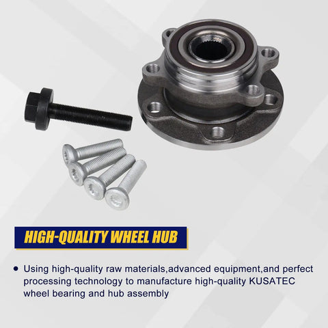 513253 Front And Rear Wheel Bearing And Hub Assembly Compatible With Audi A3 Q3 TT Quattro And VW Jetta Passat