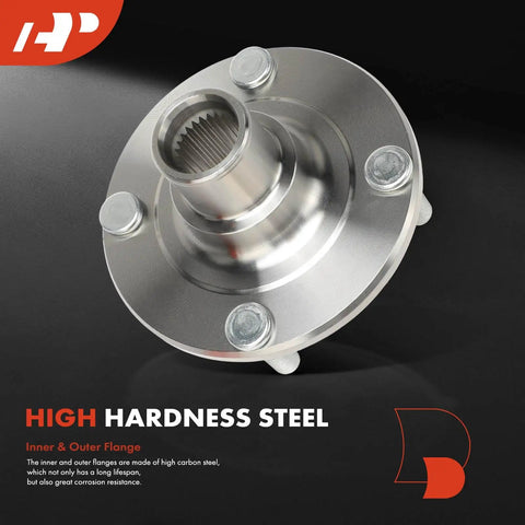 Front Wheel Hub Assembly 4-Lug For Nissan Sentra 2002-2006 L4 2.5L Models with 4 studs, durable steel, front view