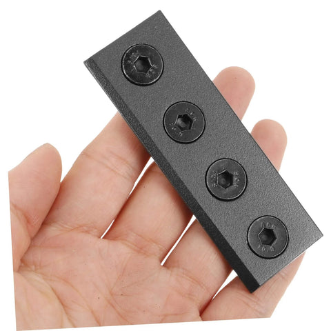 Sturdy Metal Barn Door Track Connector Kit For No Drama Smooth Operation Black Replacement Track Connecting Brace