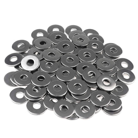 M8 flat washers, 304 stainless steel, 24x2.0mm, 100-piece set