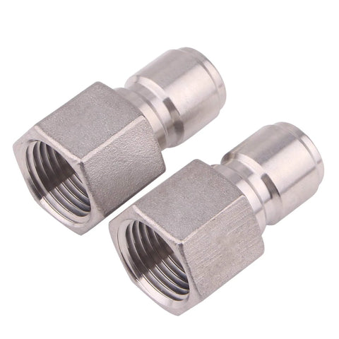 DERNORD stainless steel female quick-disconnect FPT 1/2 in sanitary homebrewing fittings, pack of 2