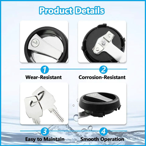 Round Cam Lock Security Lock Black For Electric Control Panels And Electrical Enclosures Tough As Nails Zinc Alloy Build focus on durability and keys