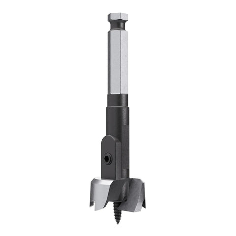 Pro Grade Self-Feed Drill Bit For Woodworking, 1-3/8 Inch, Single-Cutter Boring Bit With Aggressive Feed Screw Thread - Greycore Tools