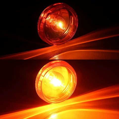 Bullet Style Turn Signal Rear Indicator Lamps For Harley Sportster XL883 XL1200 Dyna Softail 1992 To 2024 Chrome Metal light emission