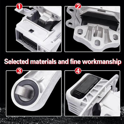 MINI Engine And Transmission Mount Kit For Cooper Clubman Countryman X1 X2 228i M235i 2.0L 3 Piece Set Beefed Up Premium OE Quality Heavy Duty Vibration Dampening Direct Fit Replacement close-up of mounts