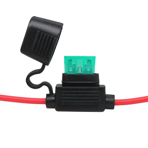 Waterproof Inline Fuse Holder Kit With 12 Gauge Wire, 12 Inch Leads, IP65 Dust And Moisture Protected, Fits ATO ATC Blade Fuses