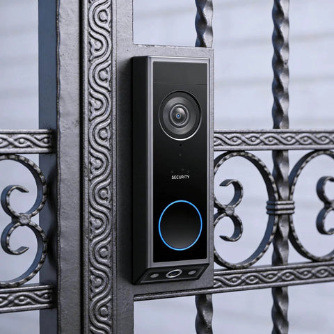 Magnetic Doorbell Camera Mount For Video Doorbell E340 No Drill Installation on metal gate, secure and weather-resistant positioning