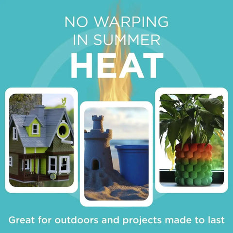 HT PLA Filament 1.75mm Black For 3D Printing, no warping in summer heat, used in outdoor decor and projects