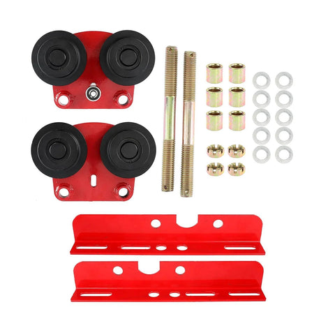Parts of Electric Hoist Manual Trolley For 1.96 To 6.69 Inch I Beams Wide Flange 1 Ton Capacity Universal Fit with accessories.